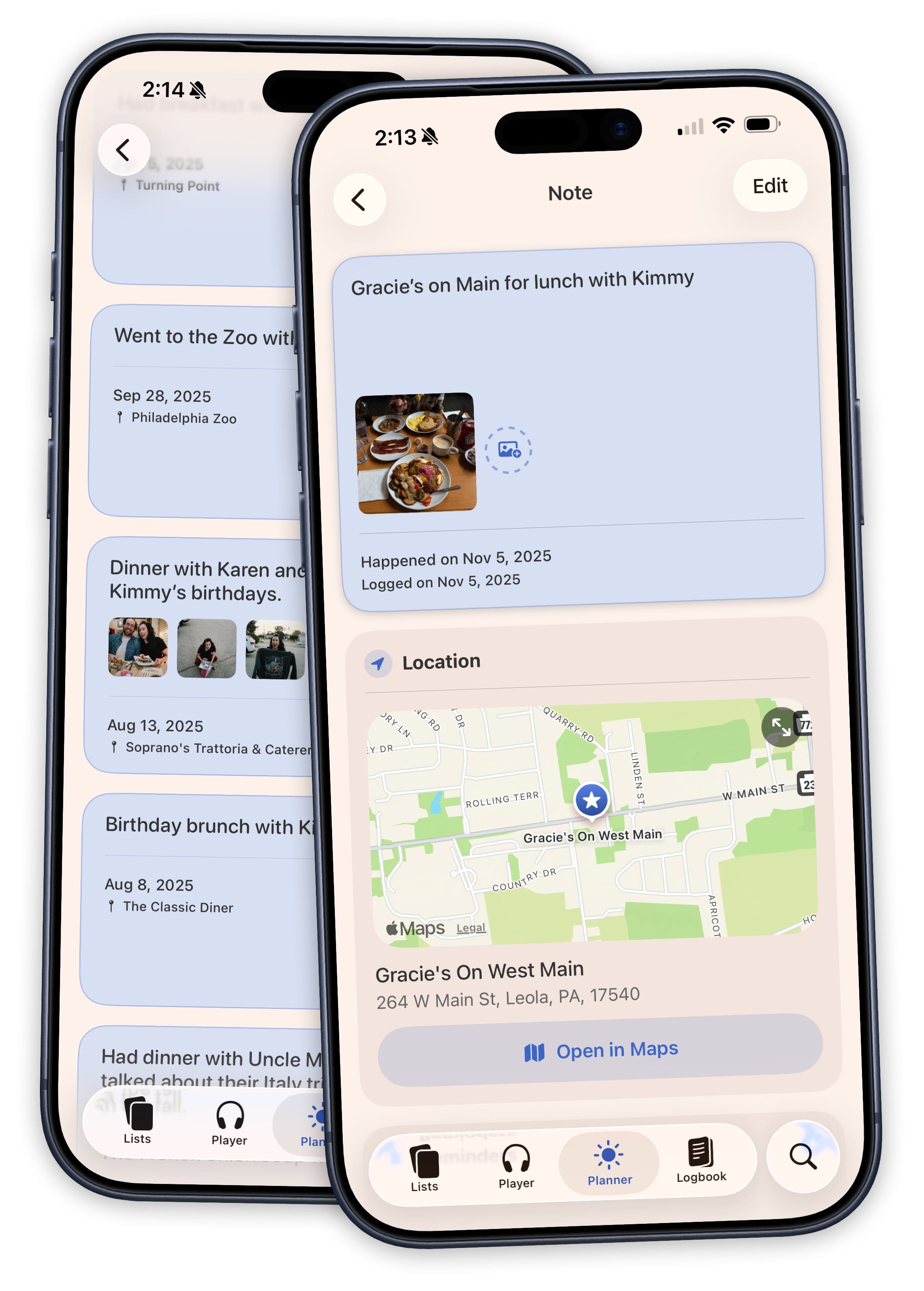 Sticky notes in the Planner